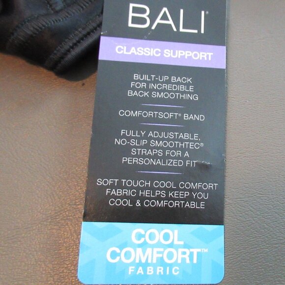 Bali Women's Double Support Back Smoothing Soft Wireless Bra, Black, 38DD - Picture 4 of 6